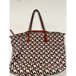Roberta Pieri Tatami Classic Medium Geometric Shapes Zipper Tote
